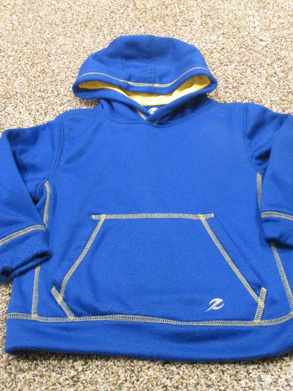 Energy Zone Hooded Pullover Jacket Boys Size XS 4/5 Blue Long Sleeve Coat Hoodie